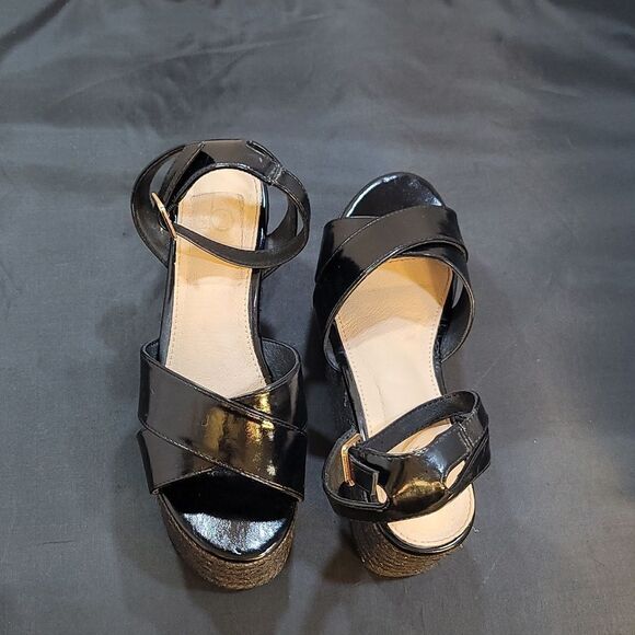 BKS CRISS-CROSS ESPADRILLE WEDGE PLATFORM SANDAL - Picture 4 of 15